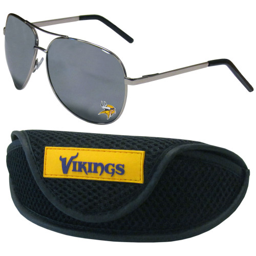 Minnesota Vikings Aviator Sunglasses and Sports Case