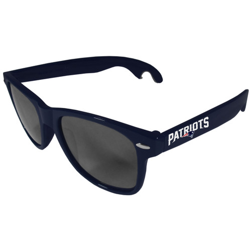 New England Patriots Beachfarer Bottle Opener Sunglasses, Dark Blue