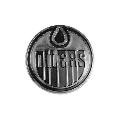 Edmonton Oilers Molded Chrome Emblem "Circle Oilers" Logo