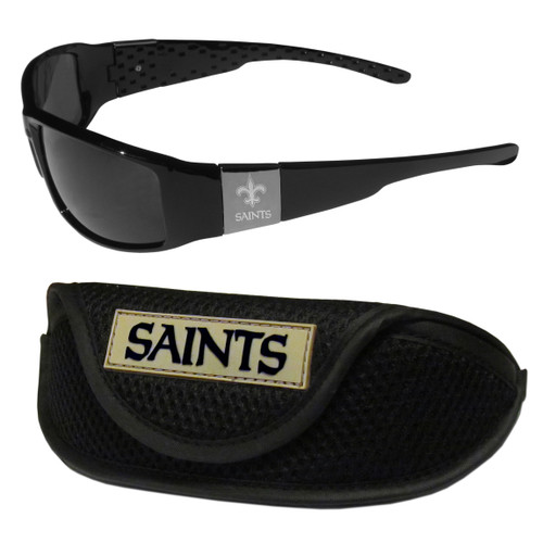 New Orleans Saints Chrome Wrap Sunglasses and Sports Case