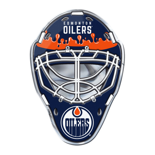 Edmonton Oilers Embossed Helmet Emblem Hockey Mask with Primary Logo