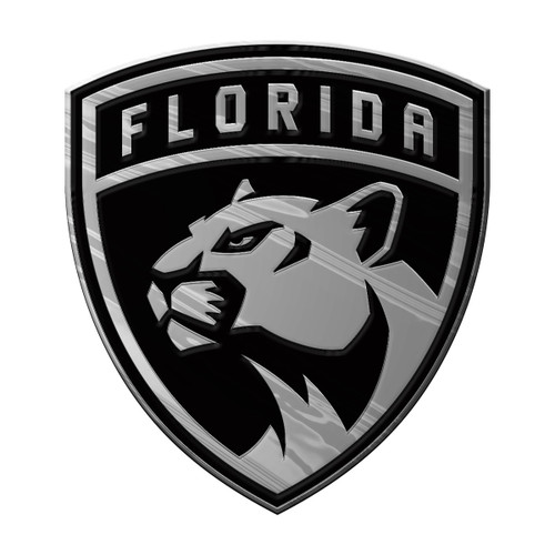 Florida Panthers Molded Chrome Emblem "Shield Panthers" Logo