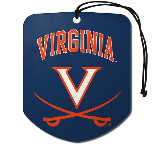 Virginia Cavaliers Air Freshener 2-pk "V with Swords" Logo & Wordmark