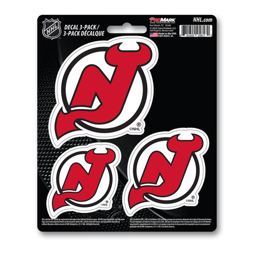 New Jersey Devils Decal 3-pk 3 Various Logos / Wordmark