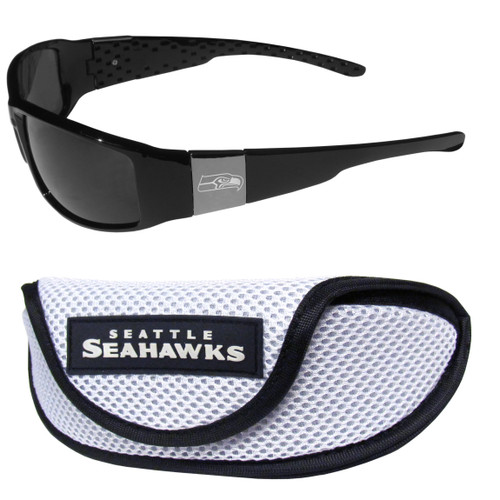 Seattle Seahawks Chrome Wrap Sunglasses and Sports Case