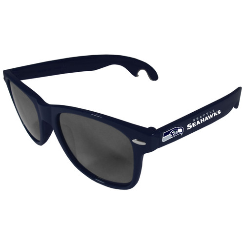 Seattle Seahawks Beachfarer Bottle Opener Sunglasses, Dark Blue