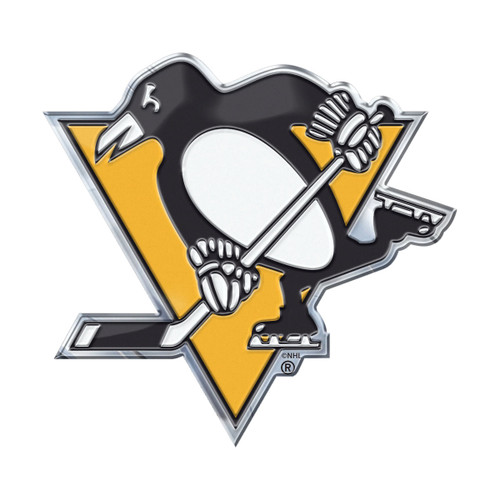 Pittsburgh Penguins Embossed Color Emblem "Penguins" Logo