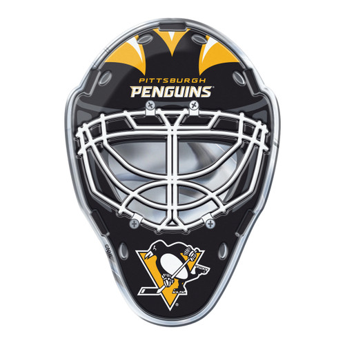 Pittsburgh Penguins Embossed Helmet Emblem Hockey Mask with Primary Logo