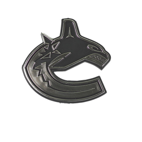 Vancouver Canucks Molded Chrome Emblem "Jumping Orca" Logo