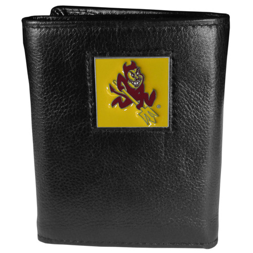 Arizona St. Sun Devils Deluxe Leather Tri-fold Wallet