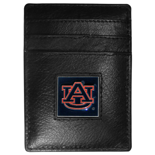 Auburn Tigers Leather Money Clip/Cardholder