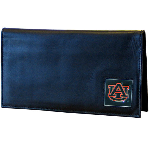 Auburn Tigers Deluxe Leather Checkbook Cover