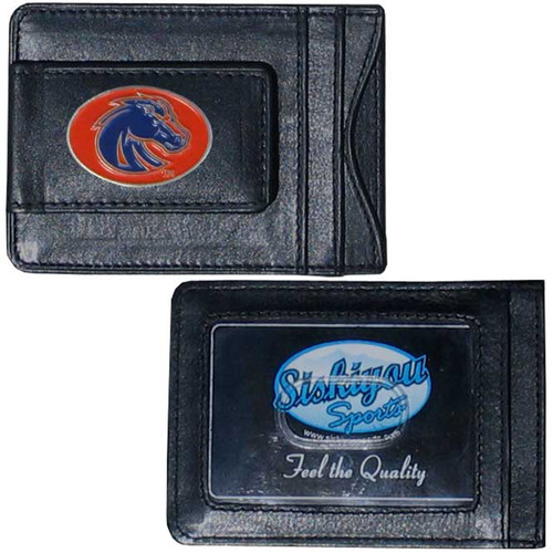 Boise St. Broncos Leather Cash & Cardholder