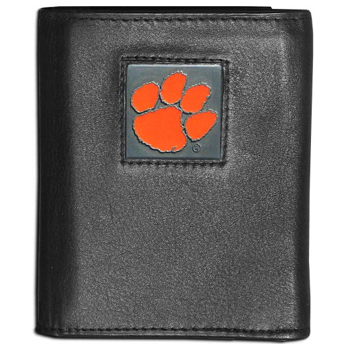 Clemson Tigers Leather Tri-fold Wallet