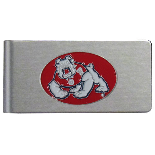 Fresno St. Bulldogs Brushed Metal Money Clip