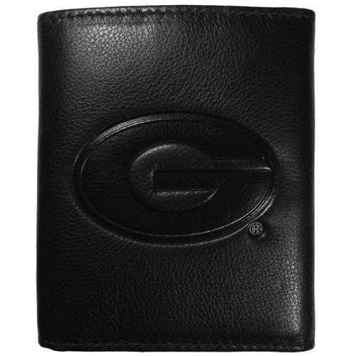 Georgia Bulldogs Embossed Leather Tri-fold Wallet