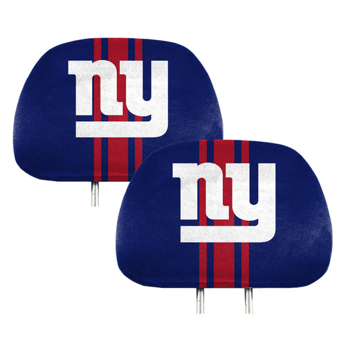 New York Giants Printed Headrest Cover Giants Primary Logo Dark Blue