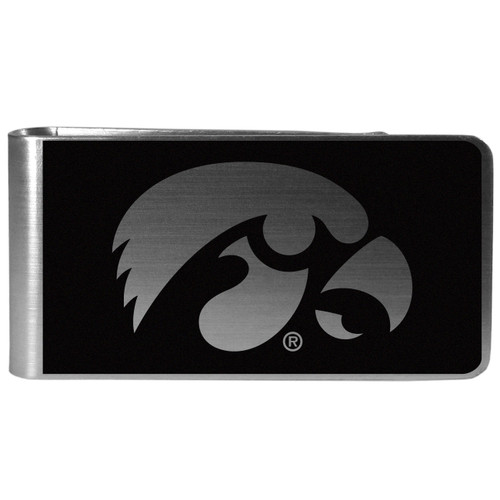 Iowa Hawkeyes Black and Steel Money Clip