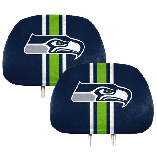 Seattle Seahawks Printed Headrest Cover Seahawks Primary Logo Blue & Green