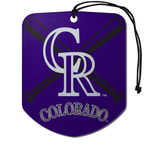 Colorado Rockies Air Freshener 2-pk "CR" Primary Logo & Wordmark