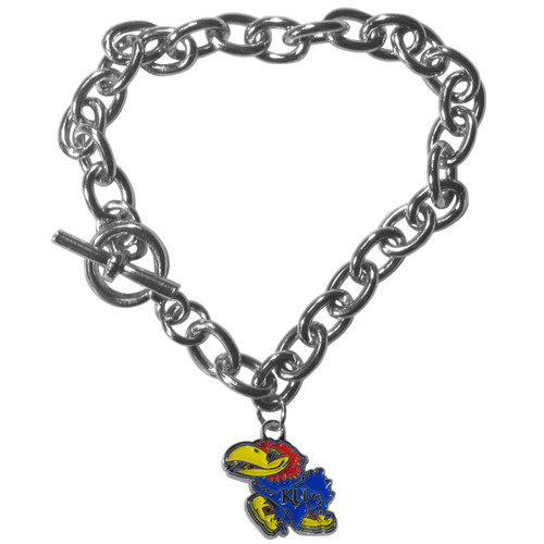 Kansas Jayhawks Charm Chain Bracelet