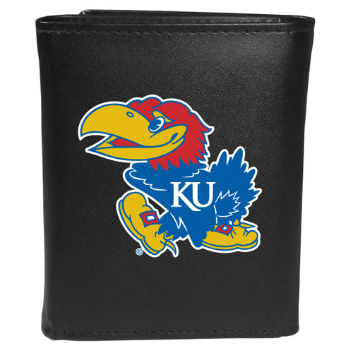 Kansas Jayhawks Leather Tri-fold Wallet, Large Logo