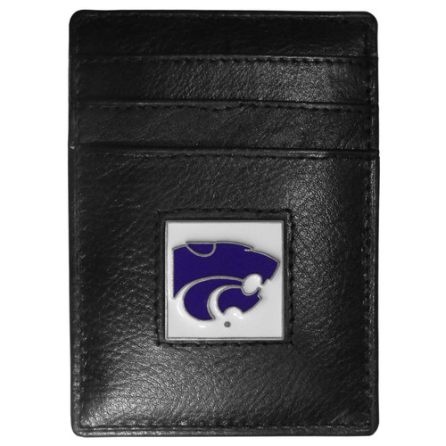 Kansas St. Wildcats Leather Money Clip/Cardholder