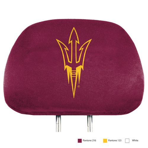 Arizona State Sun Devils "Pitchfork" Logo & Wordmark Headrest Covers