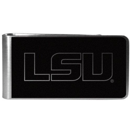 LSU Tigers Black and Steel Money Clip