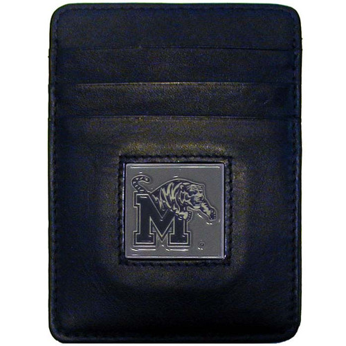 Memphis Tigers Leather Money Clip/Cardholder