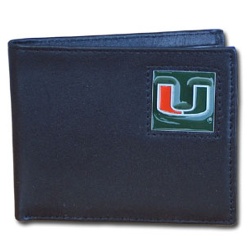 Miami Hurricanes Leather Bi-fold Wallet