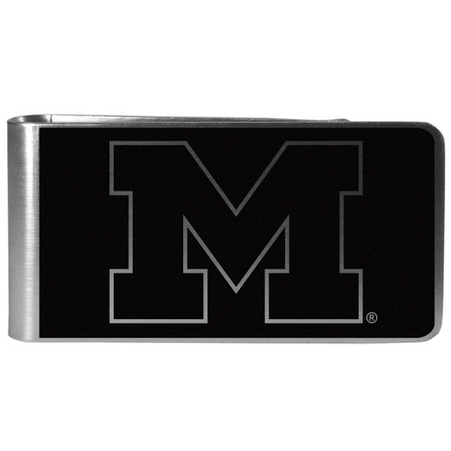 Michigan Wolverines Black and Steel Money Clip