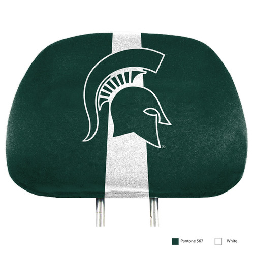 Michigan State Spartans "Spartan Helmet" Primary Logo Headrest Covers