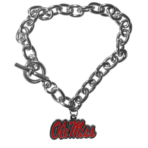 Mississippi Rebels Charm Chain Bracelet
