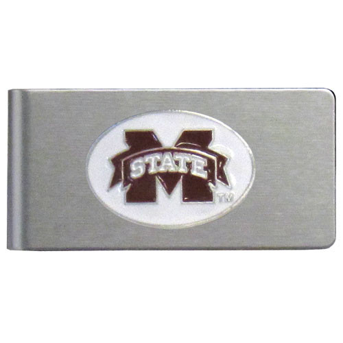 Mississippi St. Bulldogs Brushed Metal Money Clip