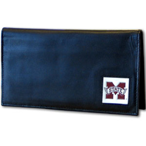 Mississippi St. Bulldogs Deluxe Leather Checkbook Cover