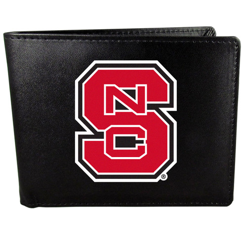 N. Carolina St. Wolfpack Leather Bi-fold Wallet, Large Logo