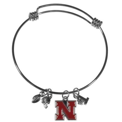 Nebraska Cornhuskers Charm Bangle Bracelet