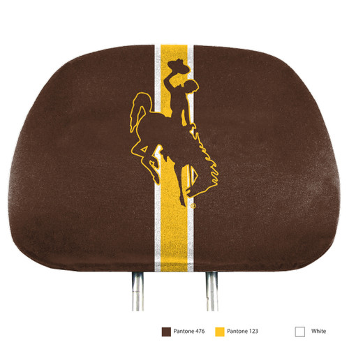 Wyoming Cowboys "Bucking Cowboy" Logo Headrest Covers