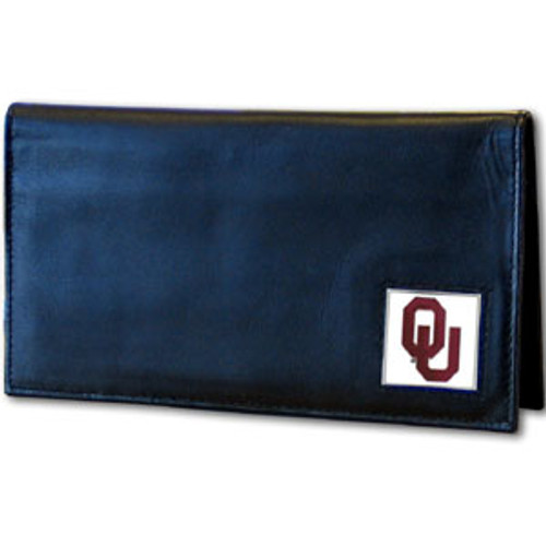 Oklahoma Sooners Deluxe Leather Checkbook Cover