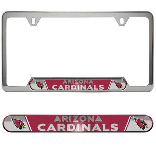 Arizona Cardinals Embossed License Plate Frame Primary Logo and Wordmark Red