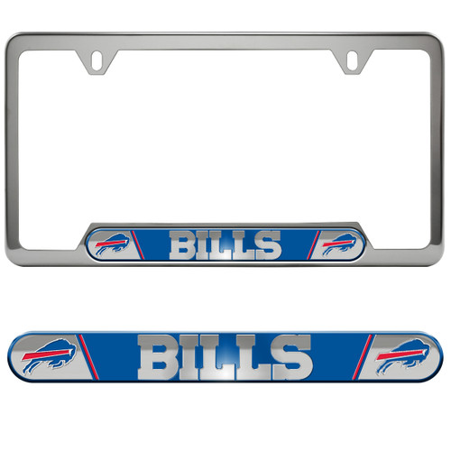 Buffalo Bills Embossed License Plate Frame Primary Logo and Wordmark Blue