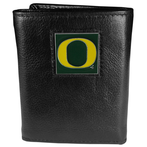 Oregon Ducks Deluxe Leather Tri-fold Wallet