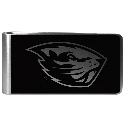 Oregon St. Beavers Black and Steel Money Clip