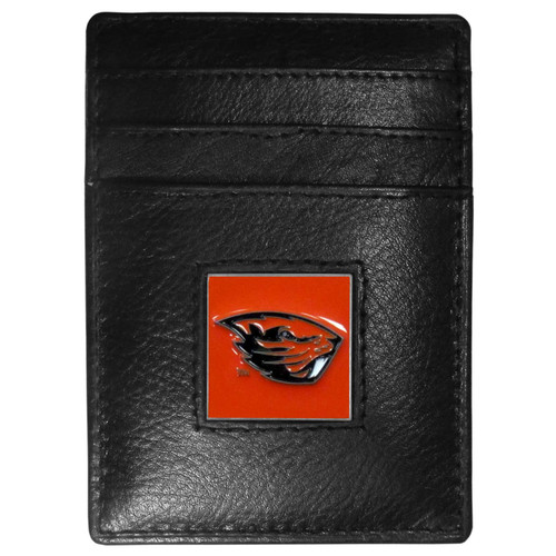 Oregon St. Beavers Leather Money Clip/Cardholder