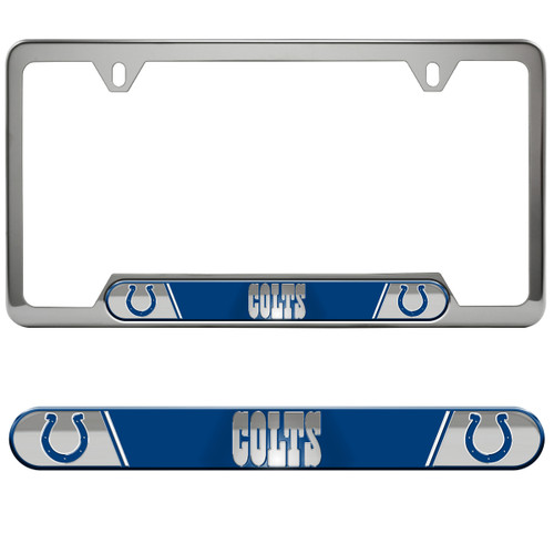 Indianapolis Colts Embossed License Plate Frame Primary Logo and Wordmark Blue