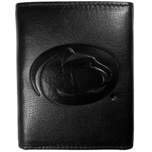 Penn St. Nittany Lions Embossed Leather Tri-fold Wallet
