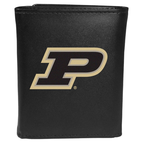 Purdue Boilermakers Leather Tri-fold Wallet, Large Logo