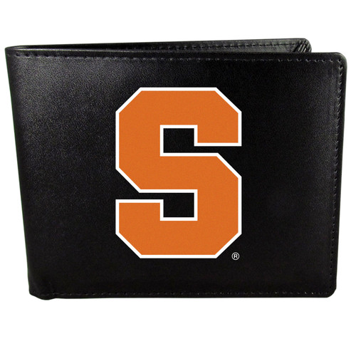 Syracuse Orange Leather Bi-fold Wallet, Large Logo