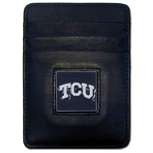 TCU Horned Frogs Leather Money Clip/Cardholder